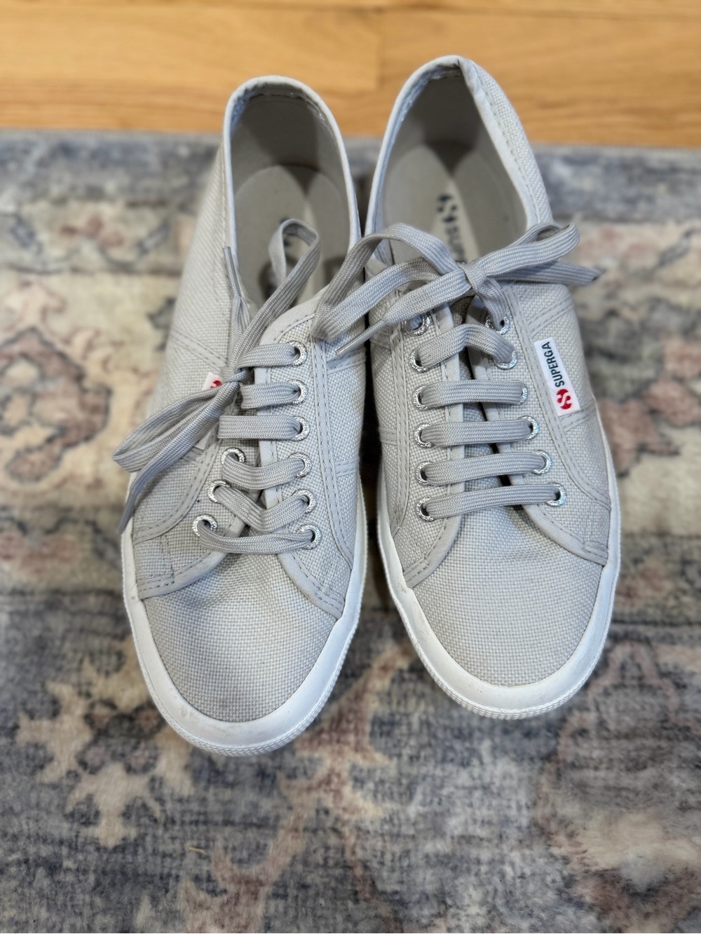 Superga Beige Canvas Low-Top Sneakers